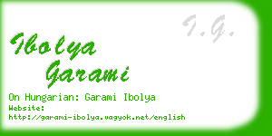 ibolya garami business card